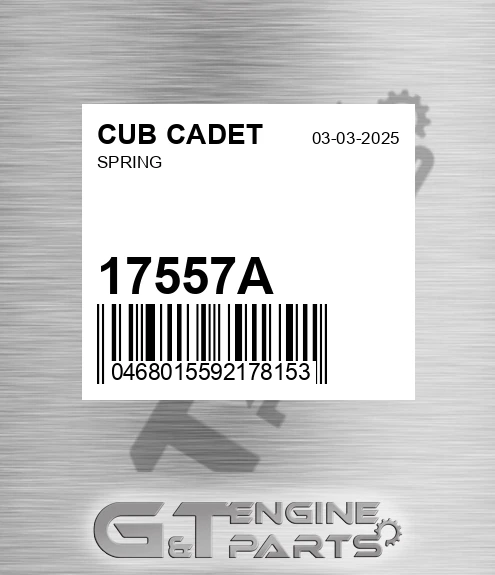 17557A Spring for CUB CADET
