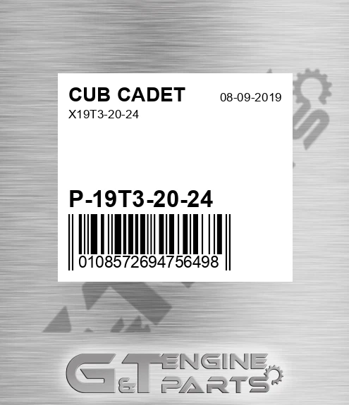 P-19T3-20-24 X19t3-20-24 for CUB CADET