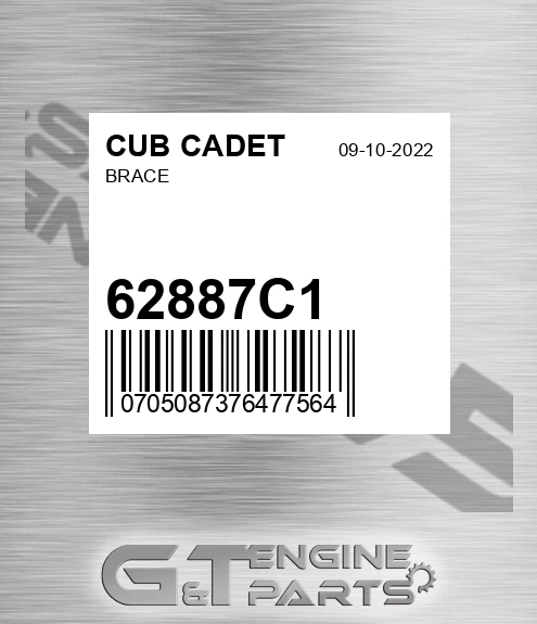62887C1 Brace for CUB CADET