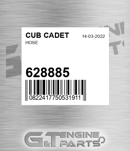 628885 Hose for CUB CADET