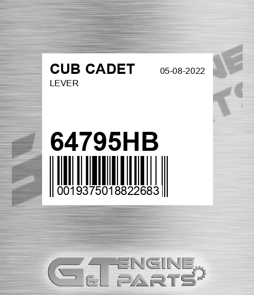 64795HB Lever for CUB CADET