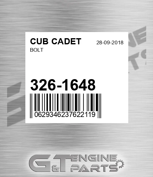 326-1648 Bolt for CUB CADET