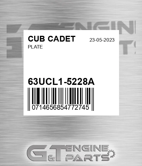 63UCL1-5228A Plate for CUB CADET