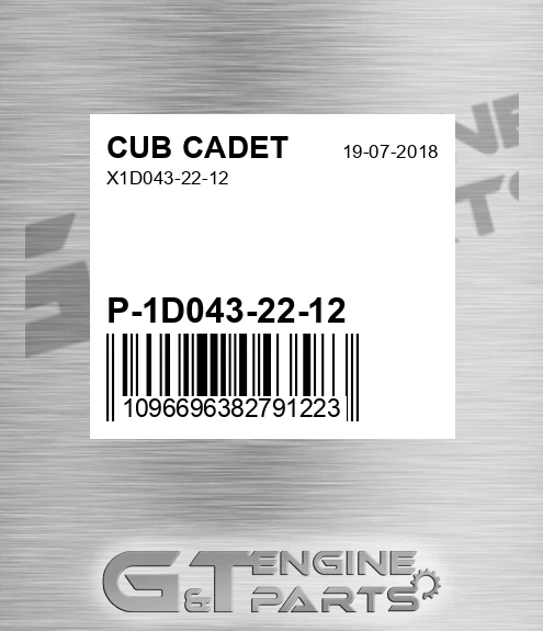 P-1D043-22-12 X1d043-22-12