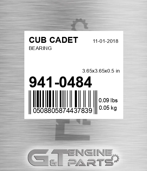 941-0484 Bearing for CUB CADET