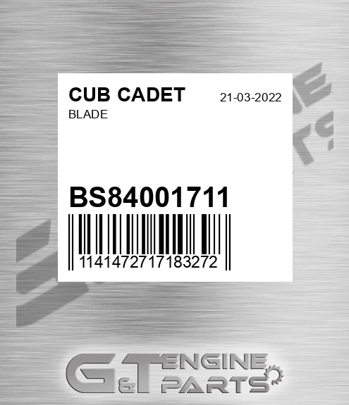 BS84001711 CUB CADET Blade