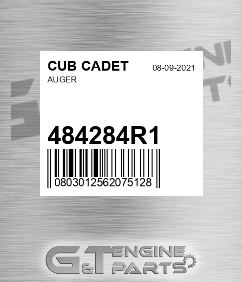 484284R1 Auger for CUB CADET