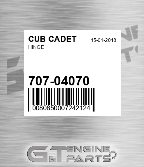 707-04070 Hinge for CUB CADET