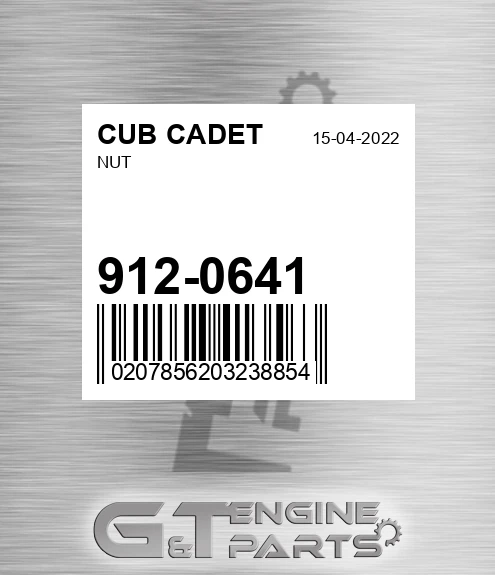 912-0641 Nut for CUB CADET