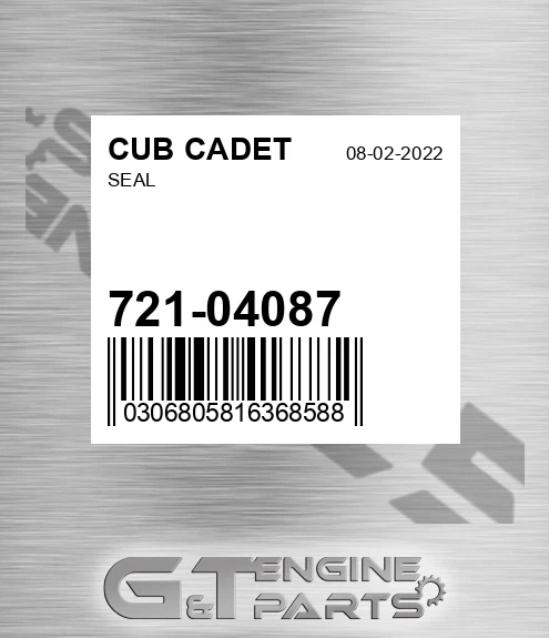721-04087 Seal for CUB CADET