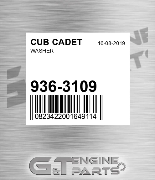 936-3109 Washer for CUB CADET