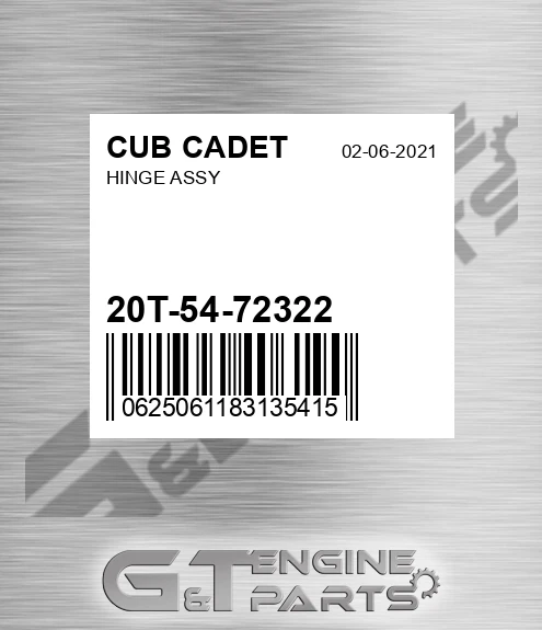 20T-54-72322 Hinge Assy