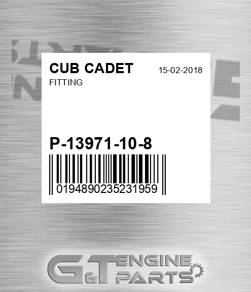 P-13971-10-8 Fitting for CUB CADET