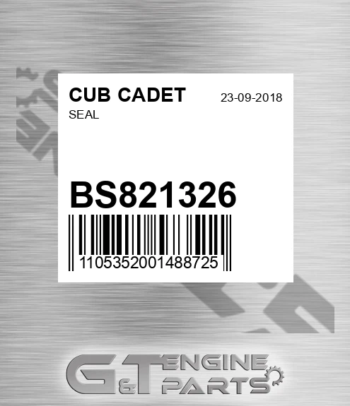 BS821326 CUB CADET Seal