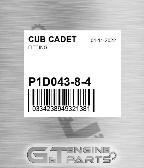 P1D043-8-4 Fitting