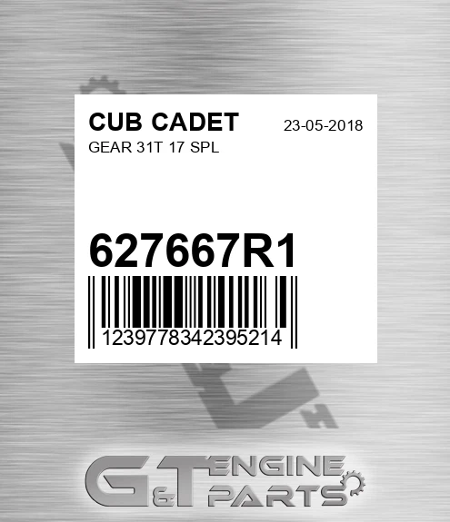 627667R1 Gear 31t 17 Spl