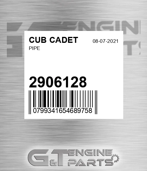 2906128 Pipe for CUB CADET