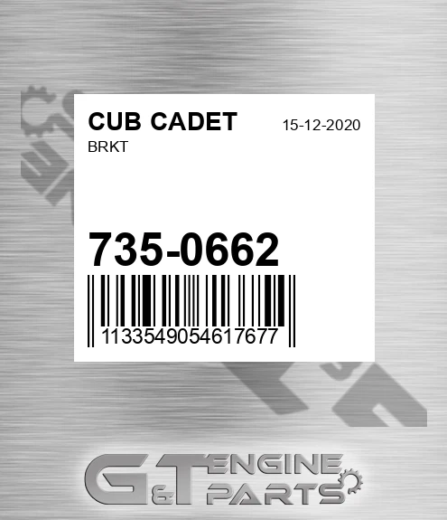 735-0662 Brkt for CUB CADET