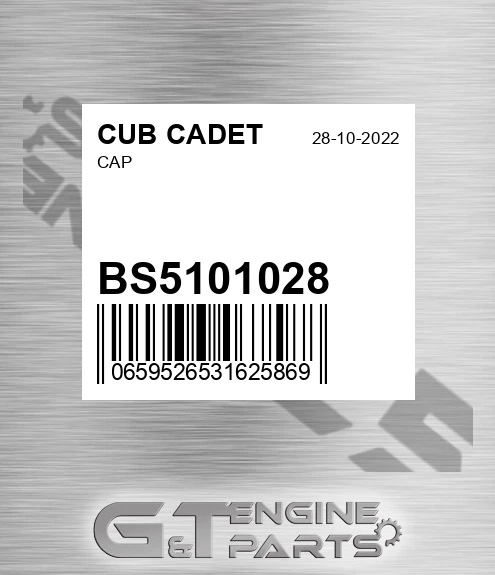BS5101028 Cap for CUB CADET