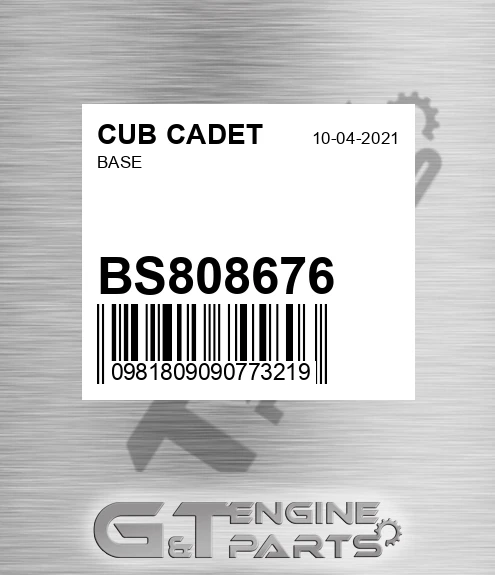 BS808676 CUB CADET Base