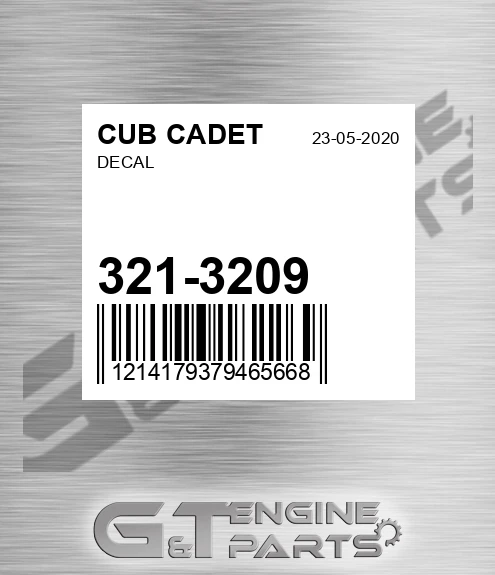 321-3209 Decal for CUB CADET