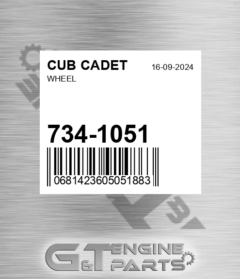 734-1051 Wheel for CUB CADET