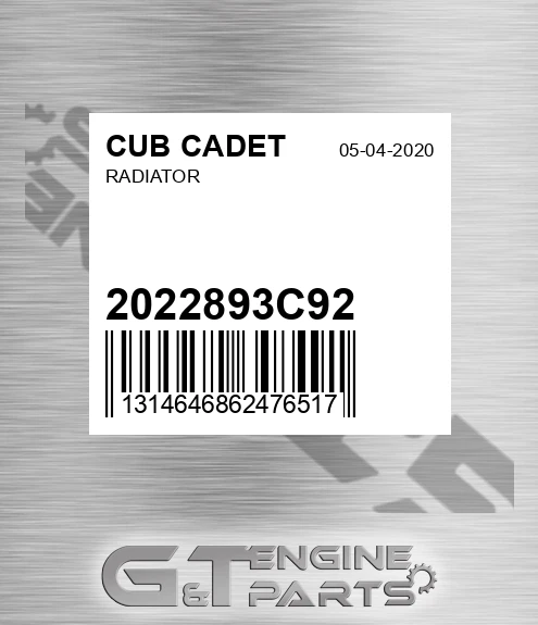 2022893C92 Radiator