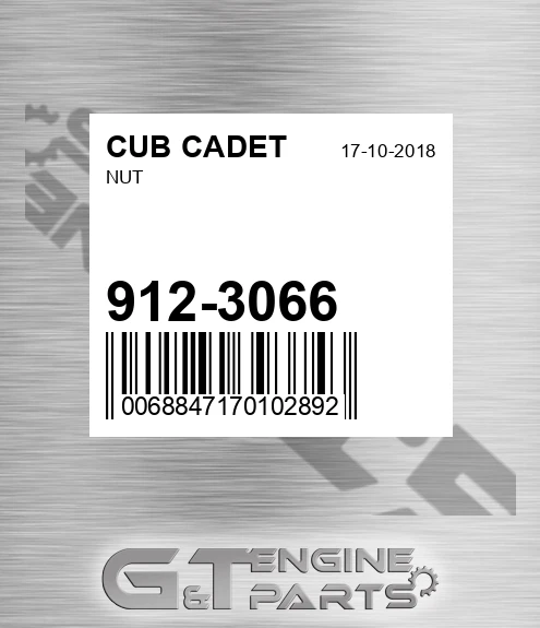 912-3066 Nut for CUB CADET