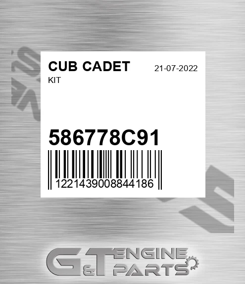 586778C91 Kit for CUB CADET