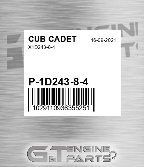 P-1D243-8-4 X1d243-8-4 for CUB CADET