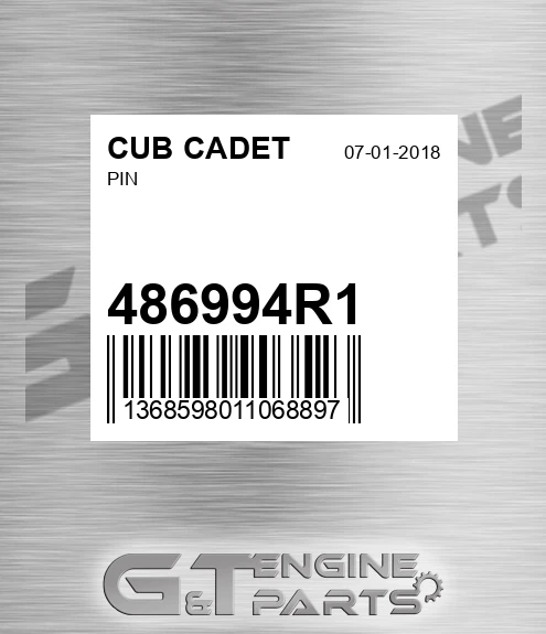 486994R1 Pin for CUB CADET
