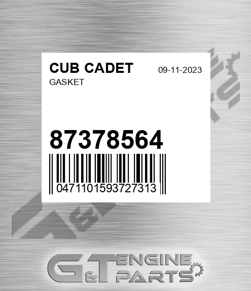 87378564 Gasket