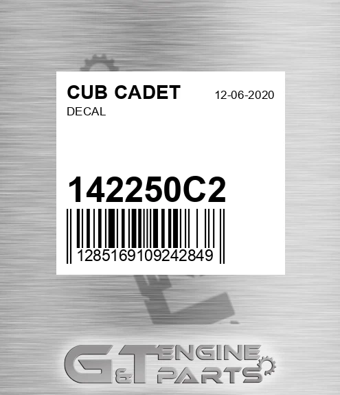 142250C2 Decal for CUB CADET