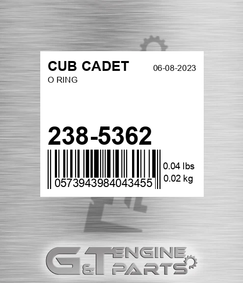 238-5362 O Ring