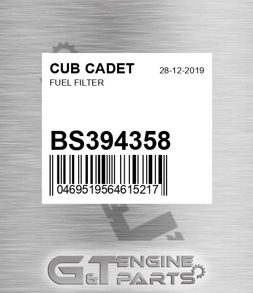BS394358 Fuel Filter