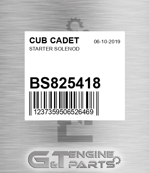 BS825418 CUB CADET Starter Solenod