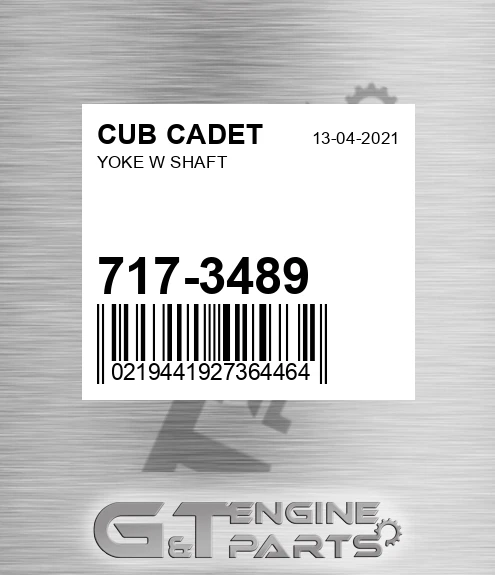 717-3489 Yoke W Shaft for CUB CADET