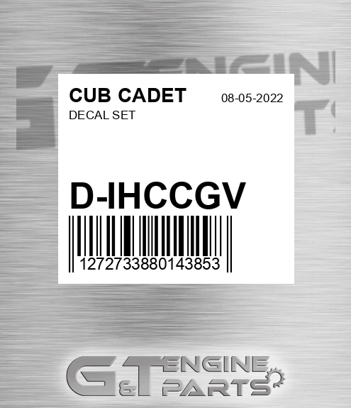 D-IHCCGV Decal Set for CUB CADET
