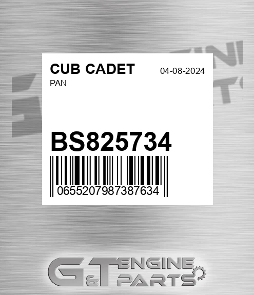 BS825734 CUB CADET Pan