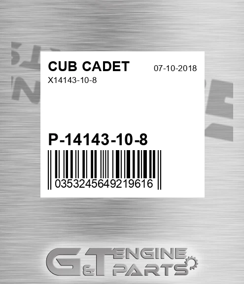 P-14143-10-8 X14143-10-8 for CUB CADET
