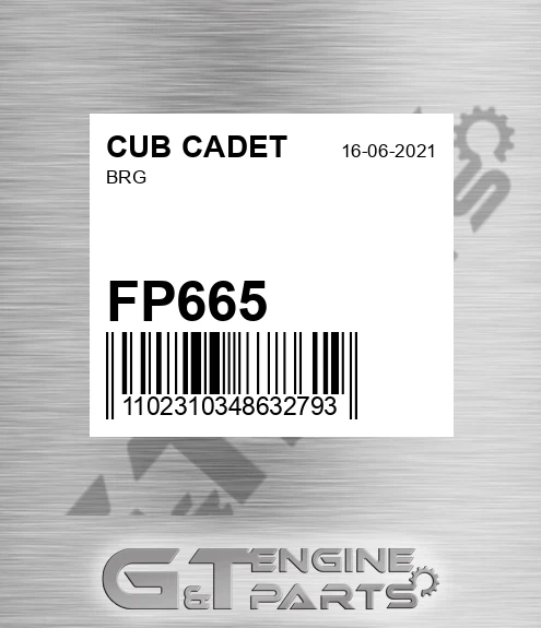 FP665 CUB CADET Brg