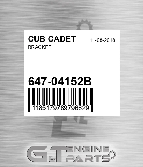 647-04152B Bracket for CUB CADET