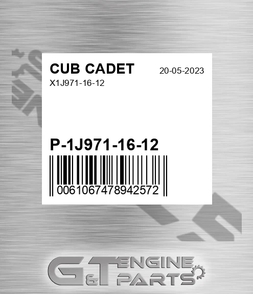 P-1J971-16-12 X1j971-16-12