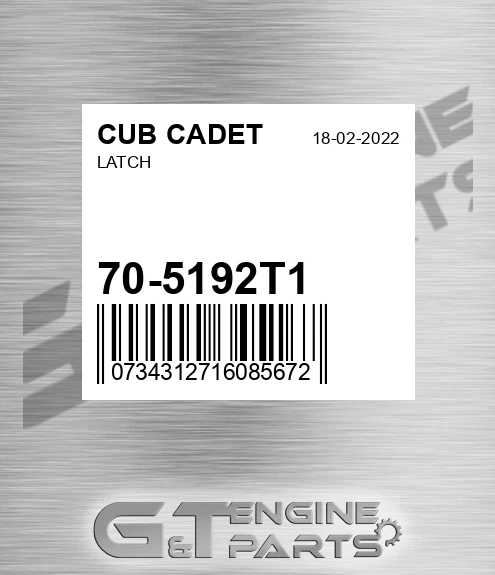 70-5192T1 Latch