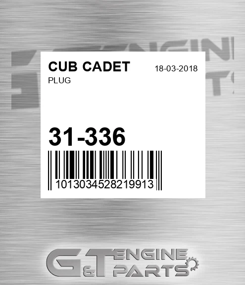 31-336 Plug for CUB CADET