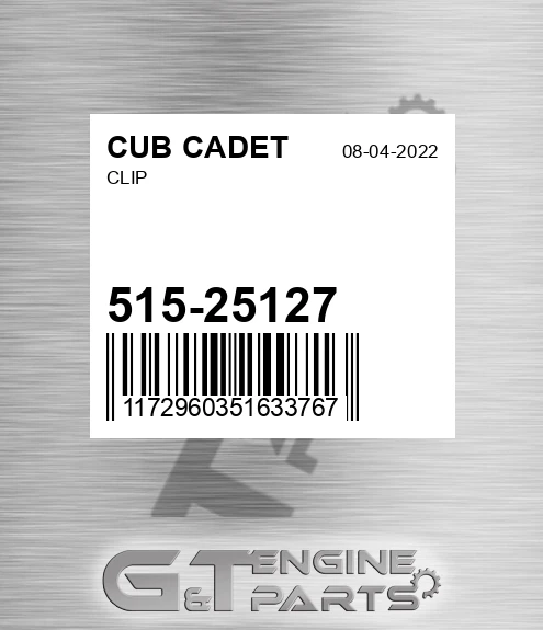 515-25127 Clamp for CUB CADET