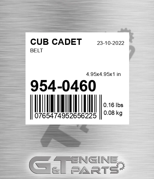 954-0460 Belt for CUB CADET
