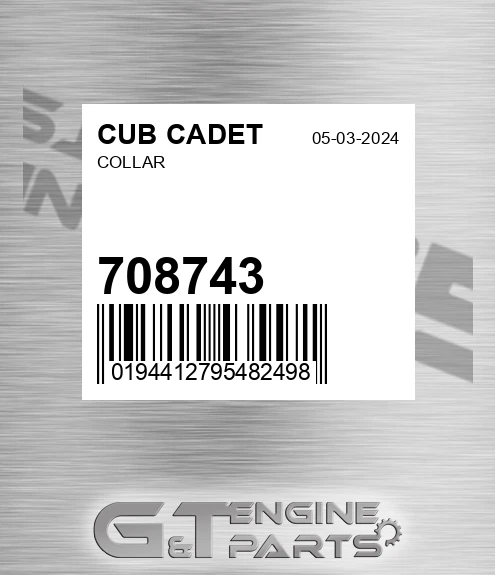 708743 Collar for CUB CADET