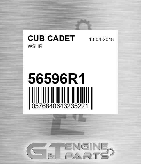 56596R1 Wshr for CUB CADET