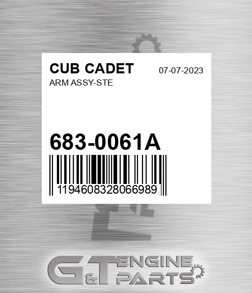 683-0061A Arm Assy-ste for CUB CADET